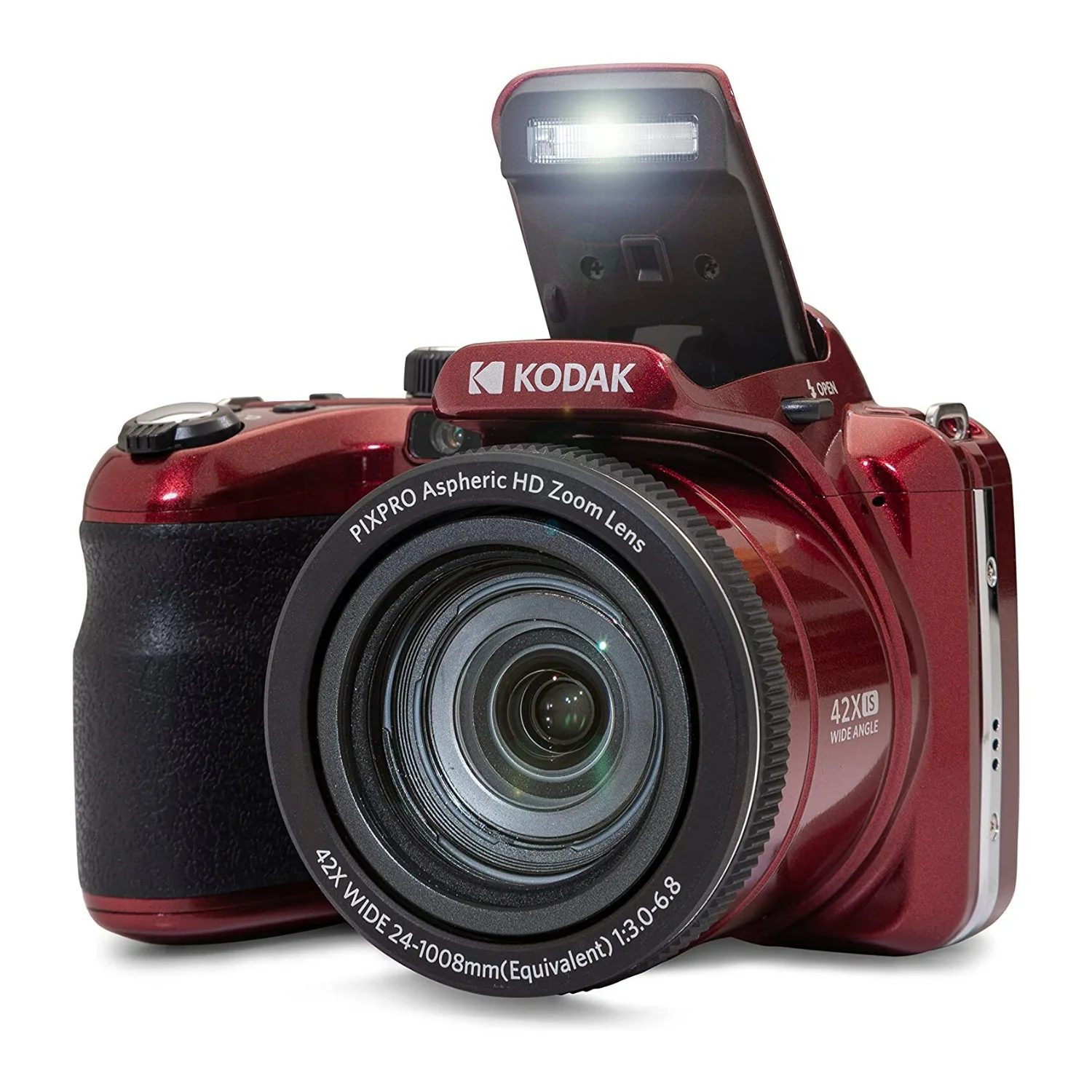 Kodak PIXPRO AZ425 Astro Zoom 20MP Camera with 42x Zoom (Red) with Accessory kit - Image 6