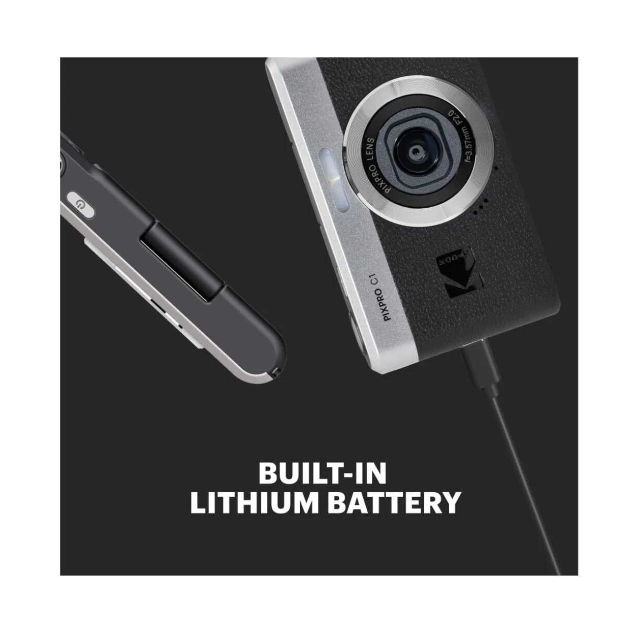 KODAK PIXPRO C1 Friendly Zoom 13MP 1080p Digital Camera - 26mm F/2.0 (Black) - Image 5