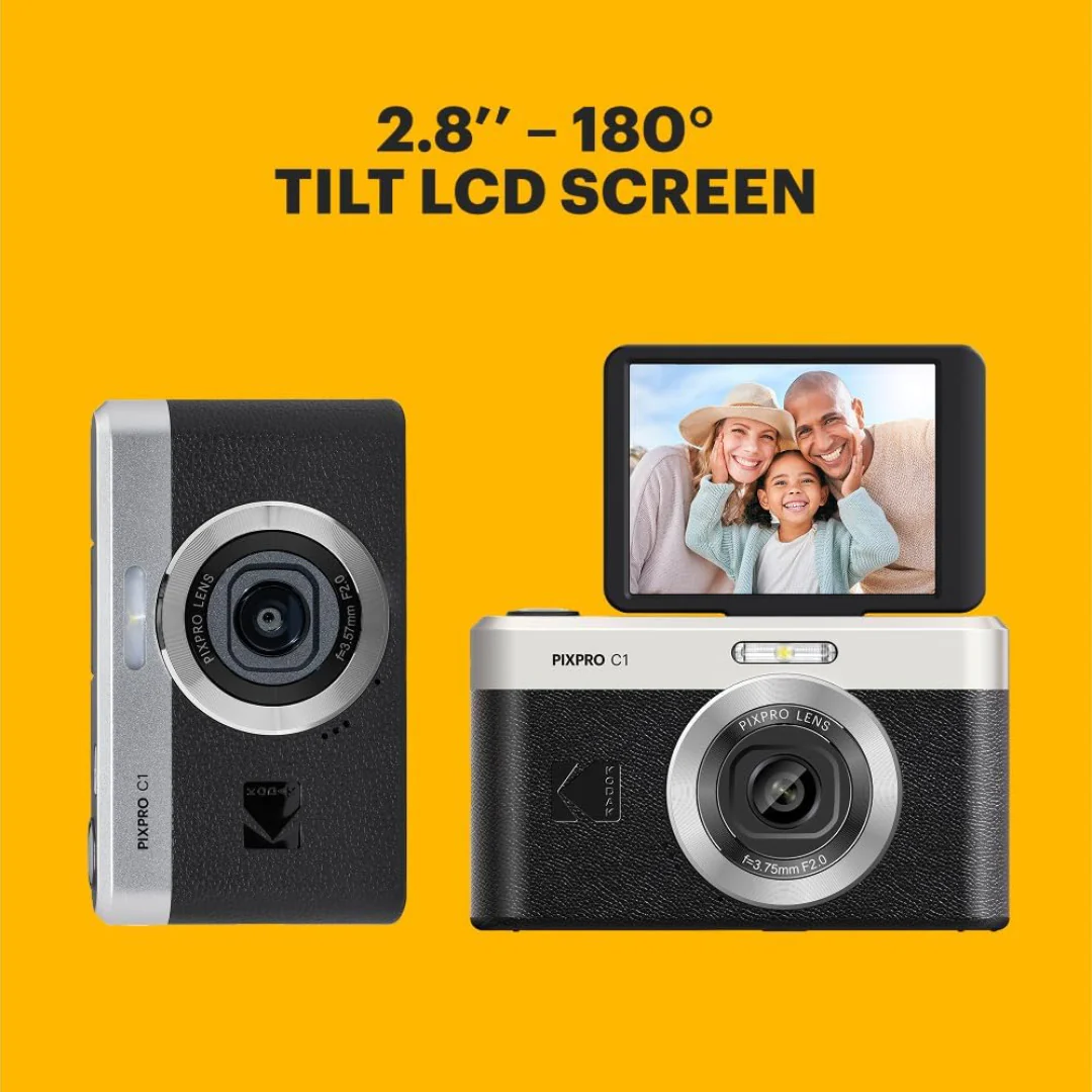 KODAK PIXPRO C1 Friendly Zoom 13MP 1080p Digital Camera (Black) Bundle - Image 5