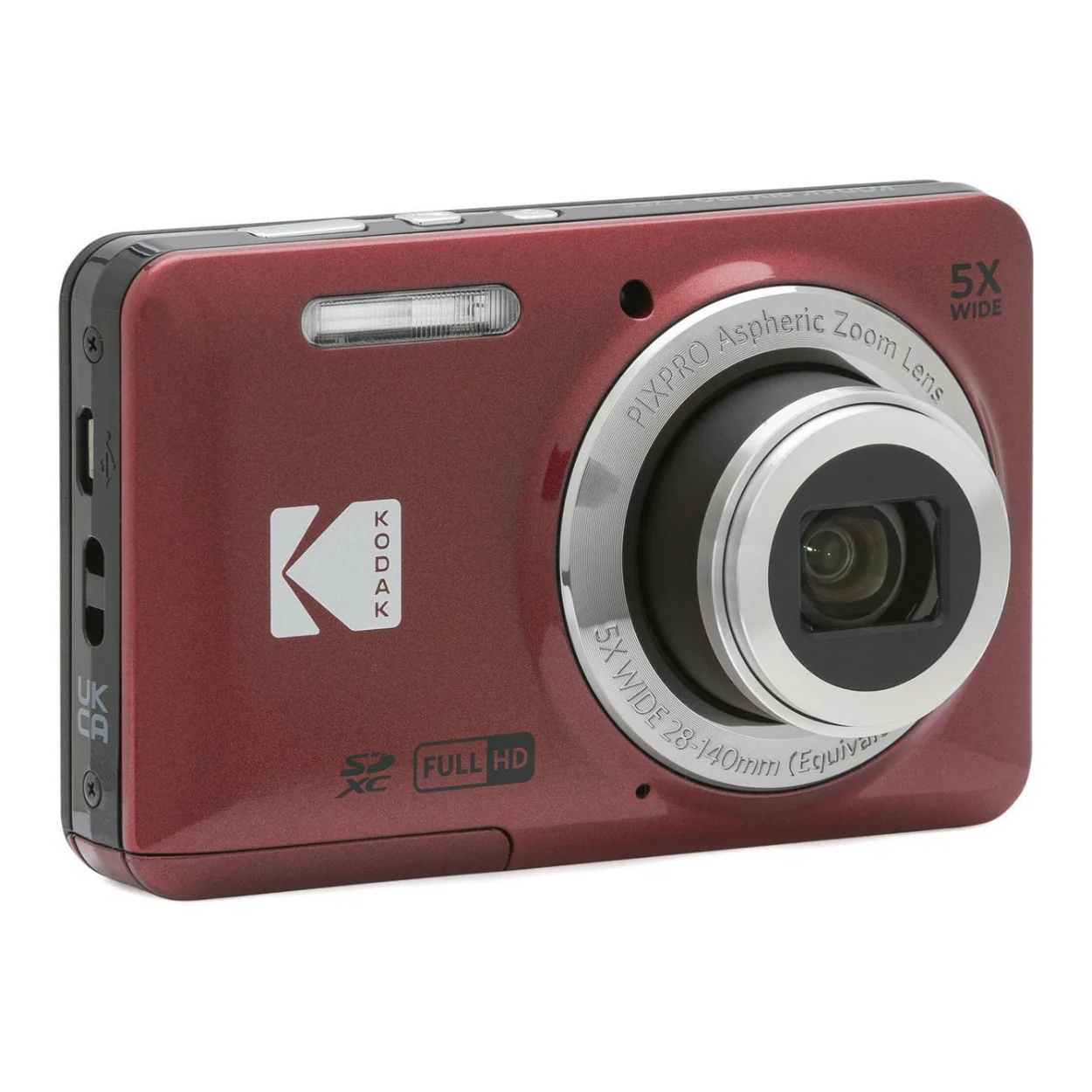 Kodak Pixpro FZ55 Zoom Digital Camera (Red) With 32GB SD Card, Accessory Kit, and AA Batteries - Image 7