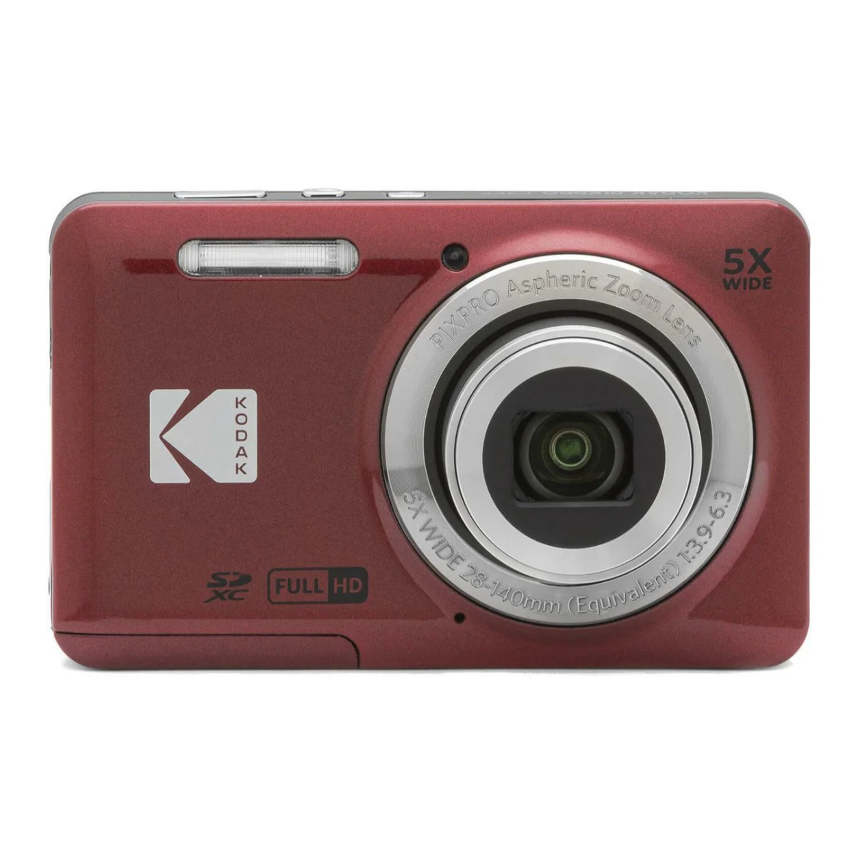 Kodak PIXPRO Friendly Zoom FZ55 Digital Camera (Red) with Accessories Bundle - Image 2
