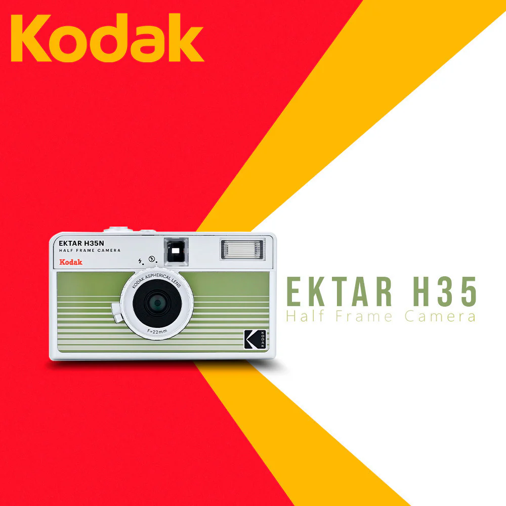Kodak Ektar H35N 35mm Half Frame Film Camera Bundle with Ultramax 400 24 Exp Film (Striped Green) - Image 6