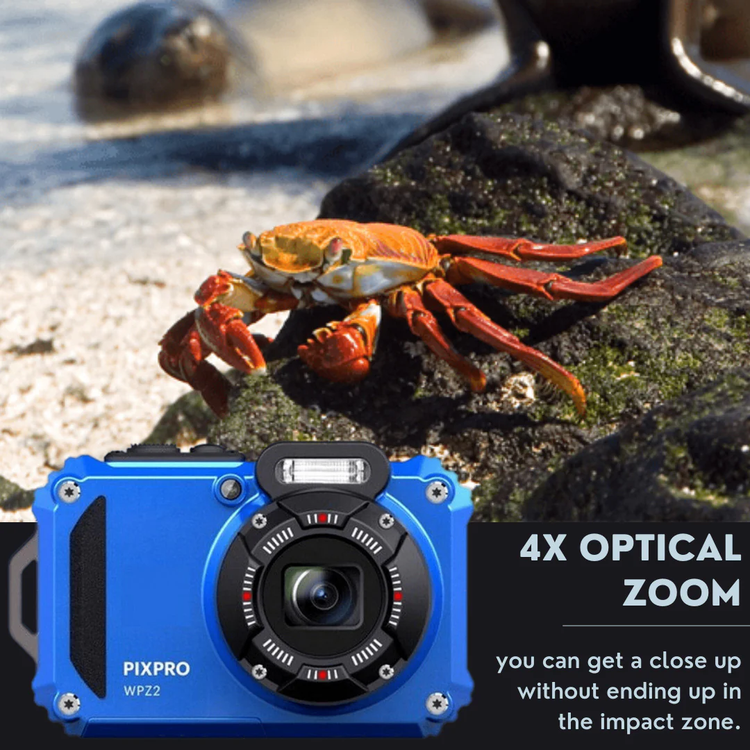 Kodak PIXPRO WPZ2 Rugged Waterproof 16MP Digital Camera with 4x Optical Zoom (Blue) Bundle - Image 4