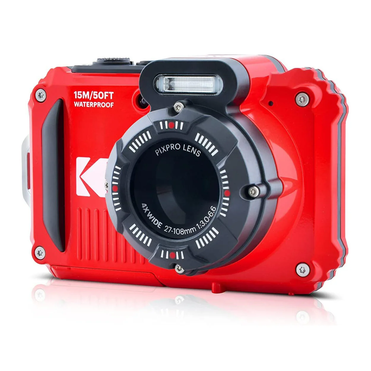 Kodak Pixpro WPZ2 Waterproof Shockproof Dustproof 16MP 4x 2.7-Inch LCD Digital Camera (Red) - Image 3