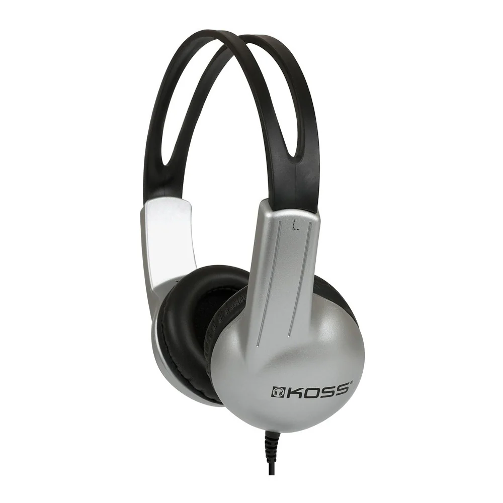 Koss UR10 On-Ear Headphones with 3.5mm Plug (Black/Silver)