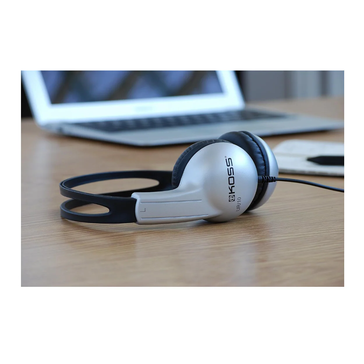 Koss UR10 On-Ear Headphones with 3.5mm Plug (Black/Silver) - Image 2