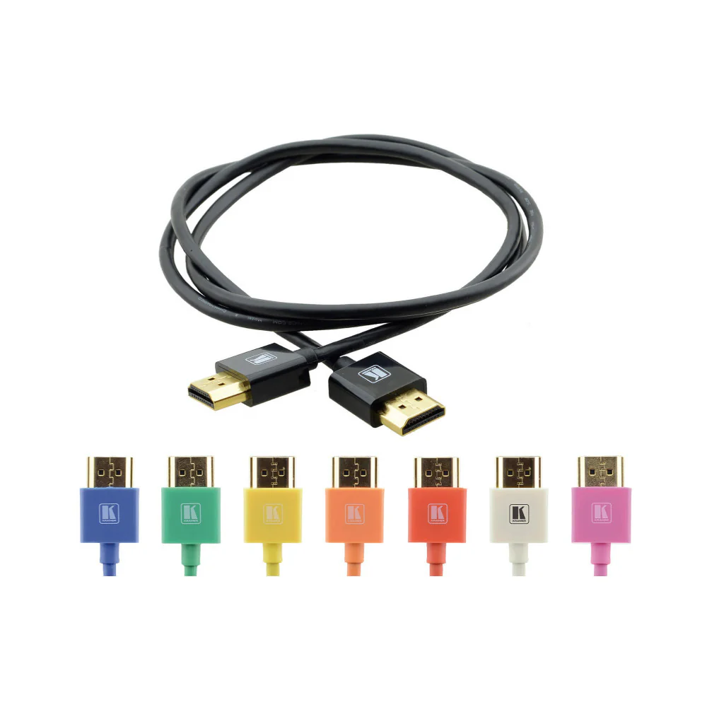 Kramer Ultra–Slim Flexible High–Speed HDMI Cable with Ethernet - 0.60m (2ft) - Image 2