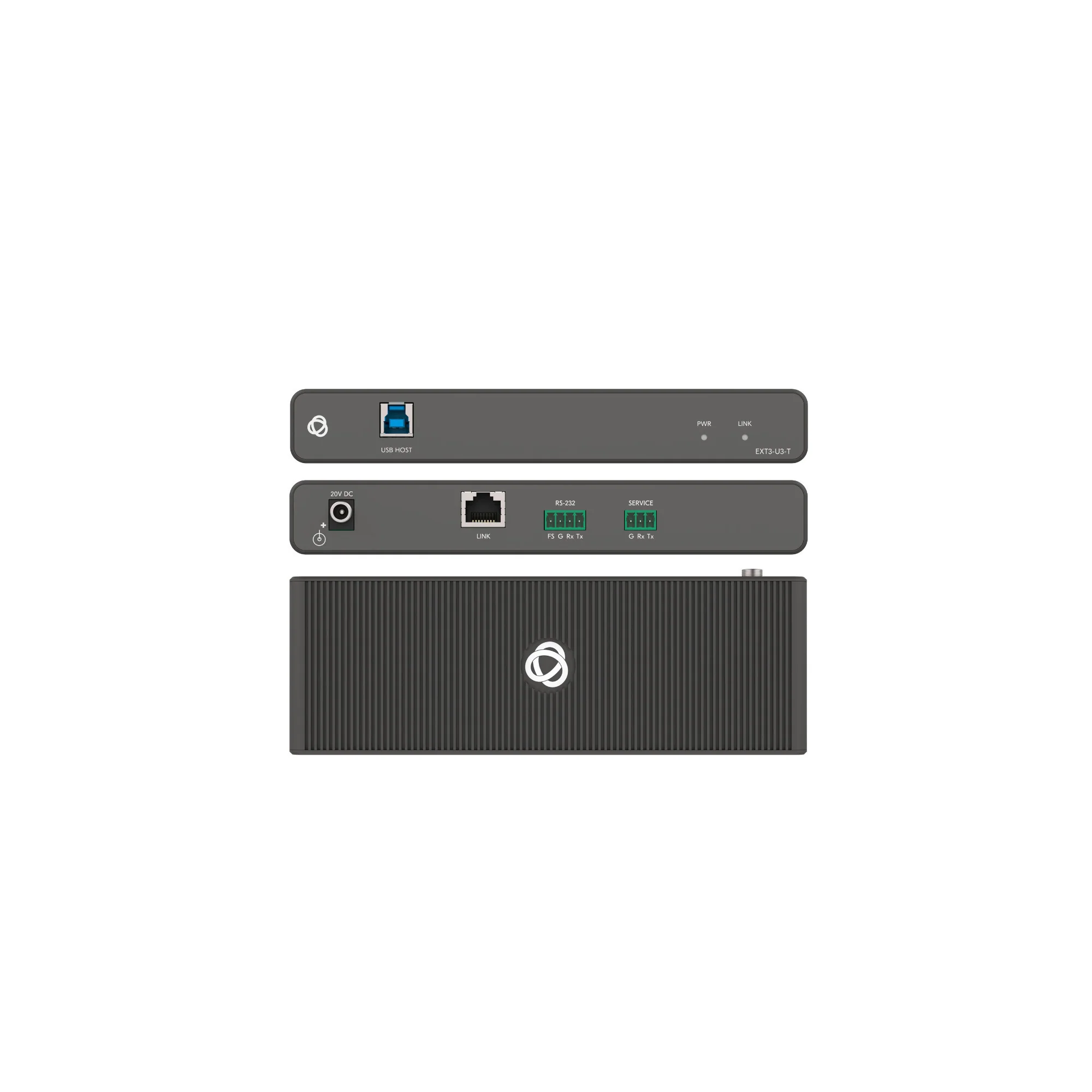 Kramer USB 3.2 Gen 1 Extender with RS232 and FSYNC Extended Reach CAT Transmission LED Indicators - Image 2