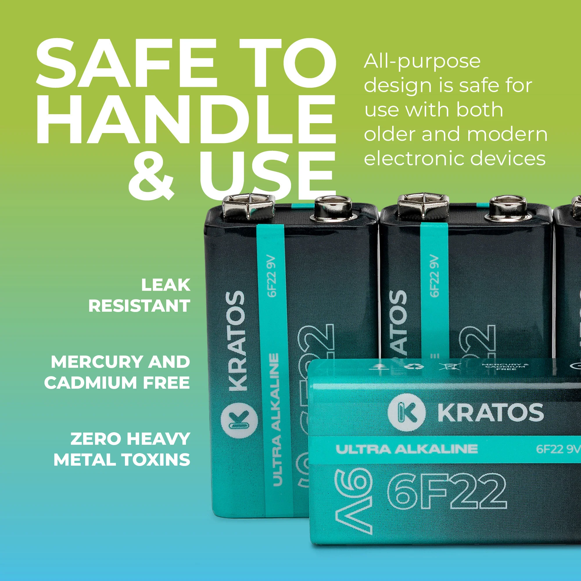Kratos Power High-Performance Ultra Alkaline 9V Batteries (4-Pack) - Image 5