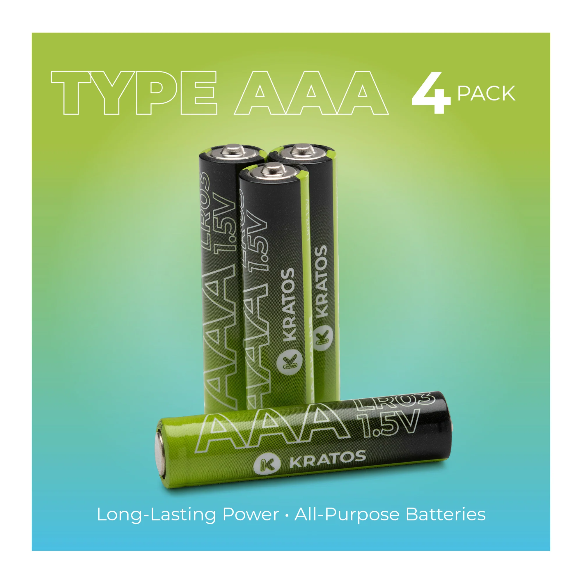 Kratos Power High-Performance Ultra Alkaline AAA Batteries (4-Pack) - Image 3