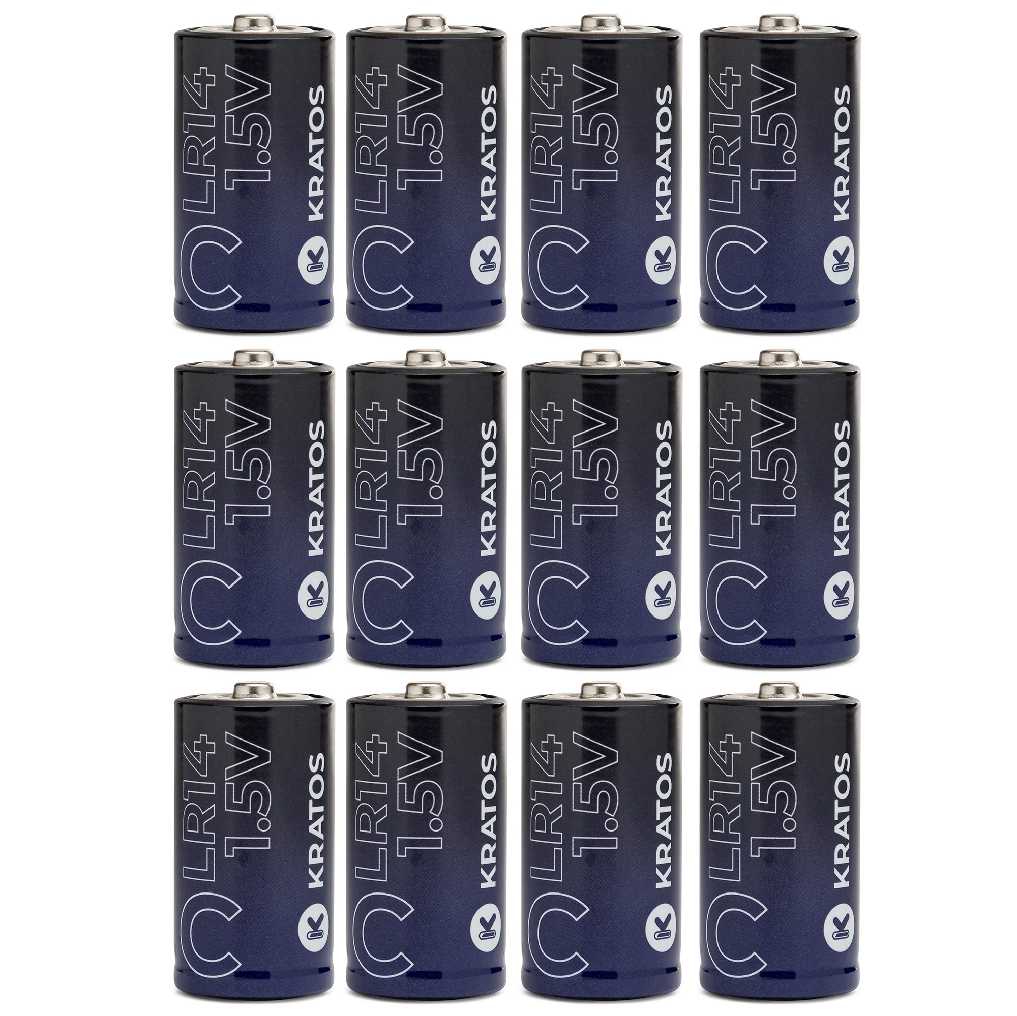Kratos Power High-Performance Ultra Alkaline C Cell Batteries (12-Pack) - Image 2