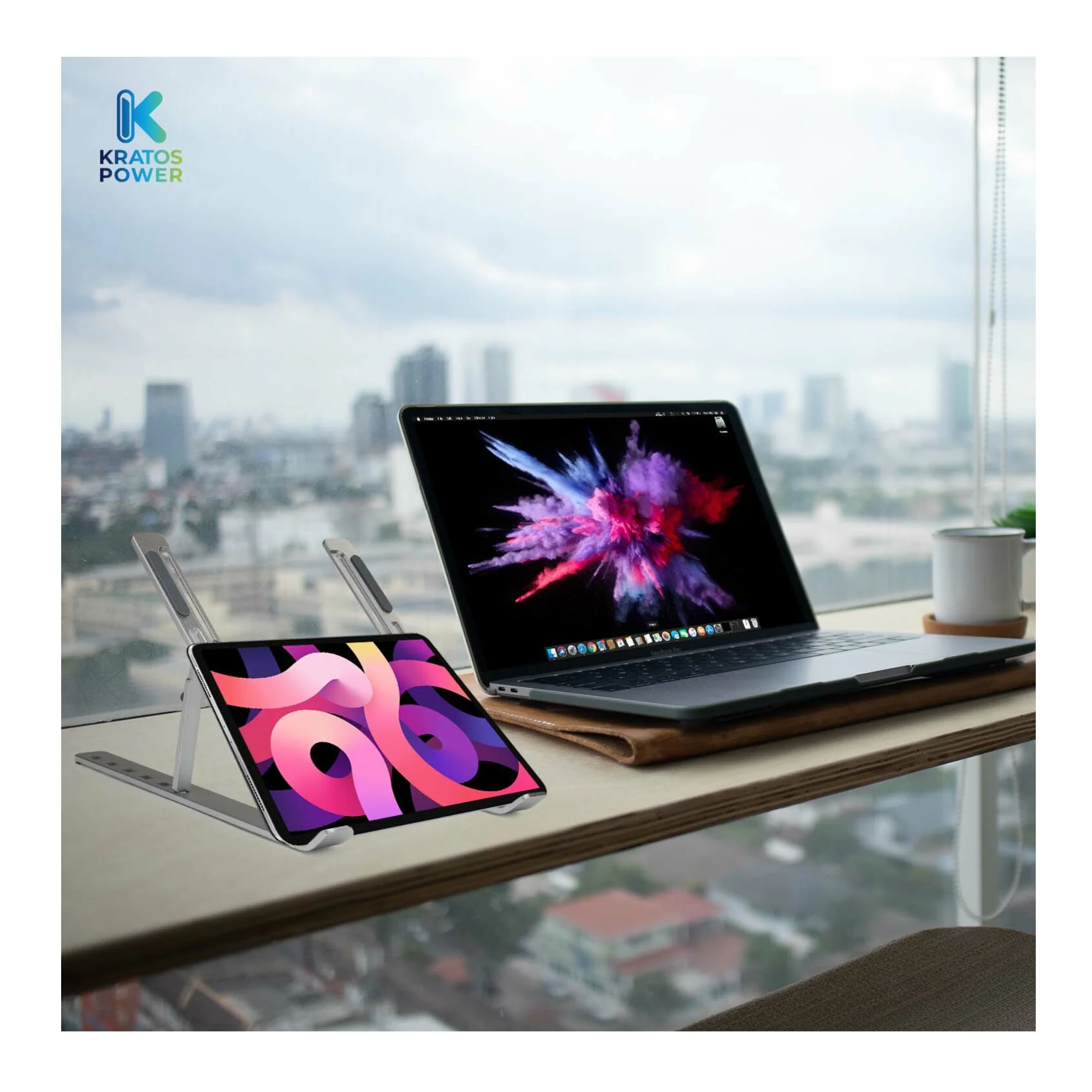 Kratos Power Aluminum Foldable Laptop Stand - Image 7