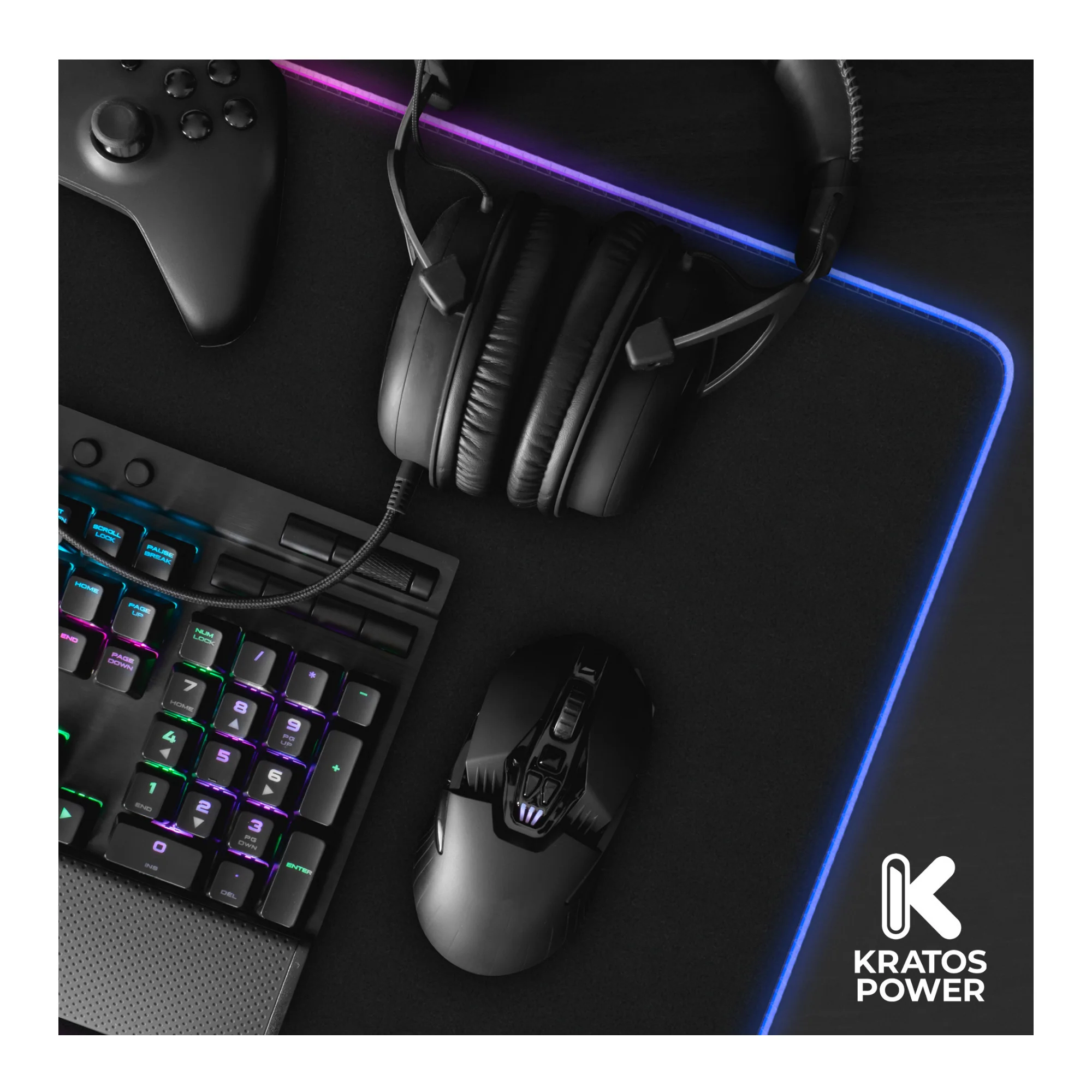 Kratos Power Gaming RGB Gaming Mouse Pad - Image 5