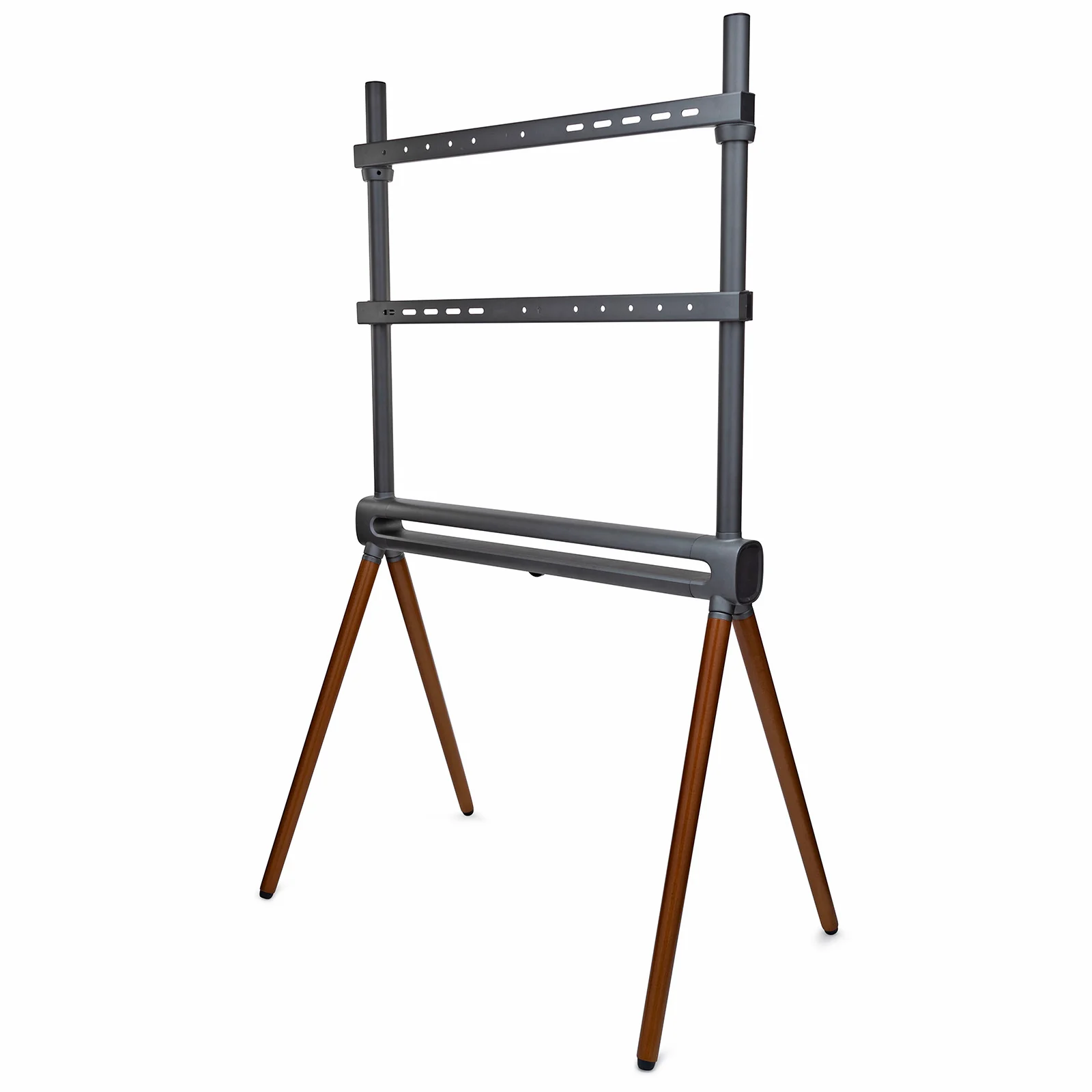 Kratos Power Home Easel Studio and TV Floor Stand with RGB Lighting (Space Gray/Walnut Brown) - Image 6