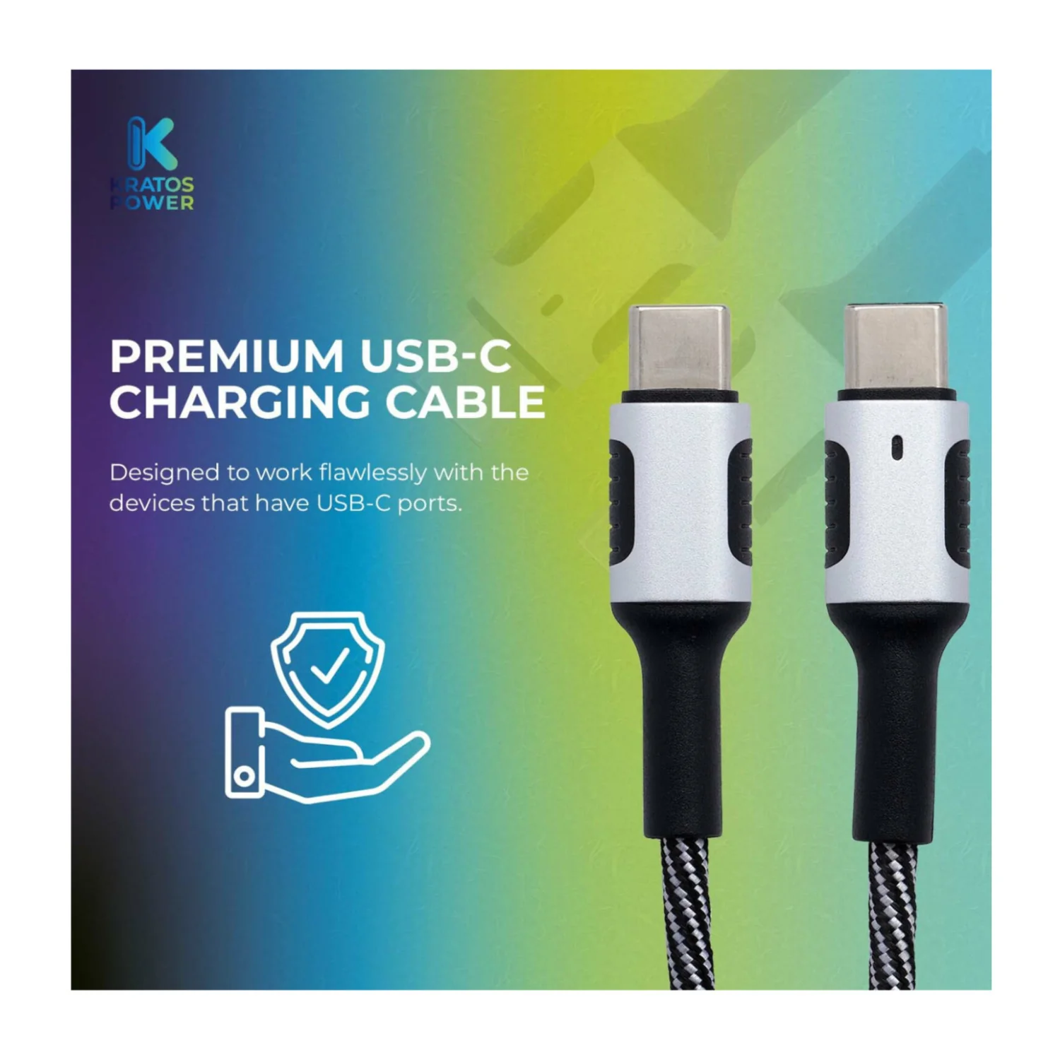 Kratos Power Nylon Braided Cable 6-Feet USB-C to USB-C Cable - Image 7