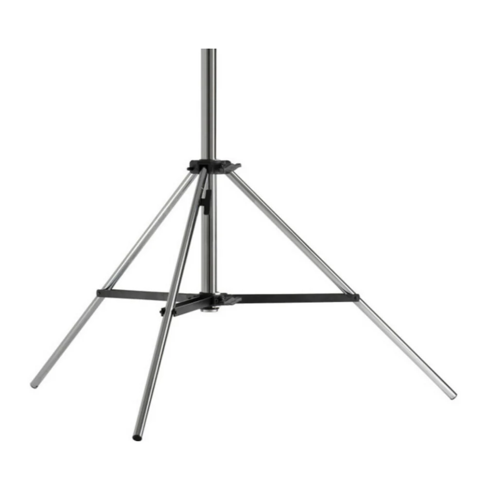 Kupo Master Combo HD Chrome-Plated Steel Stand with Leveling Leg and Cushioned Risers (Silver) - Image 2