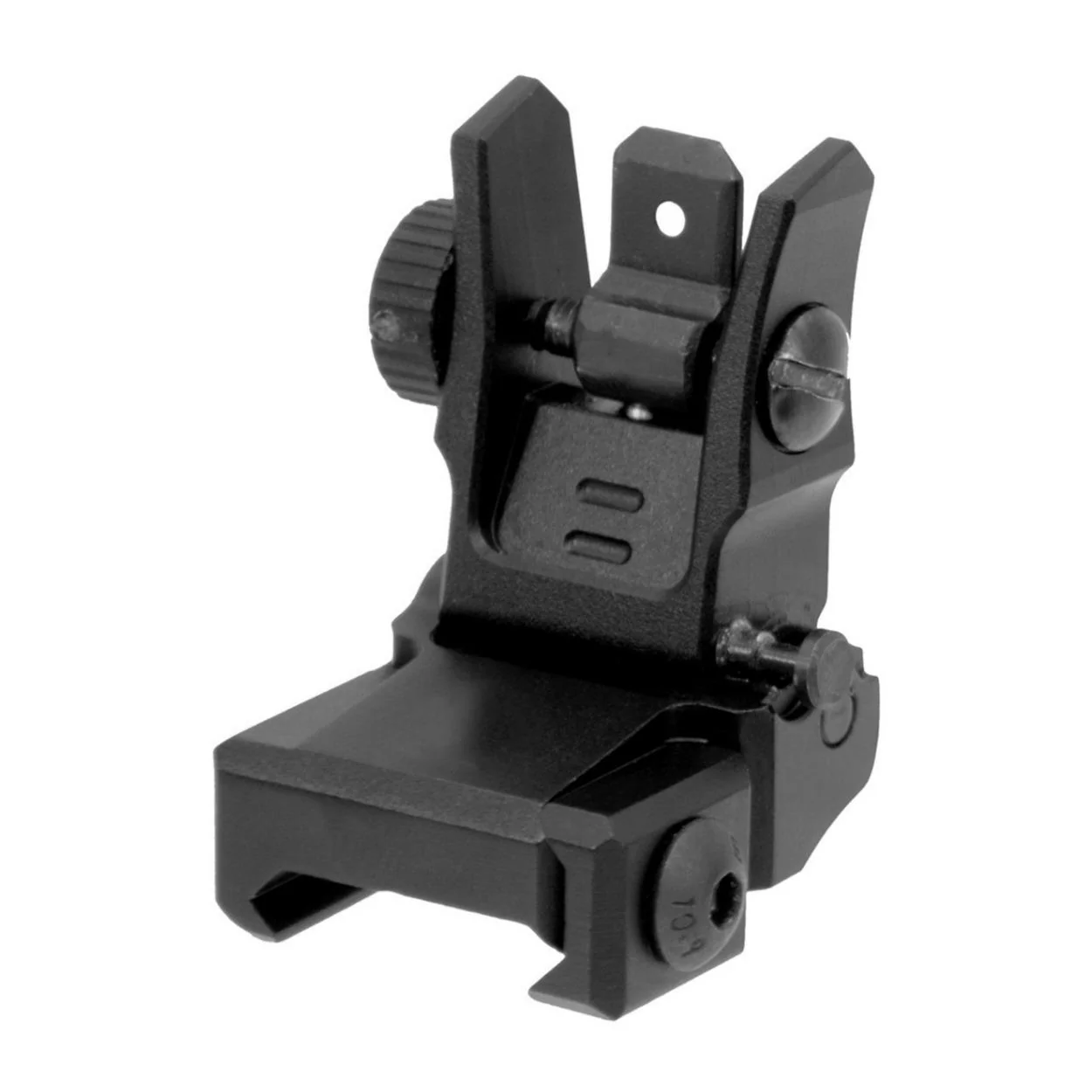 UTG Super Slim Aluminum-Steel Rear Sight with Manual Flip-Up and Tool-Free Aperture (Black)