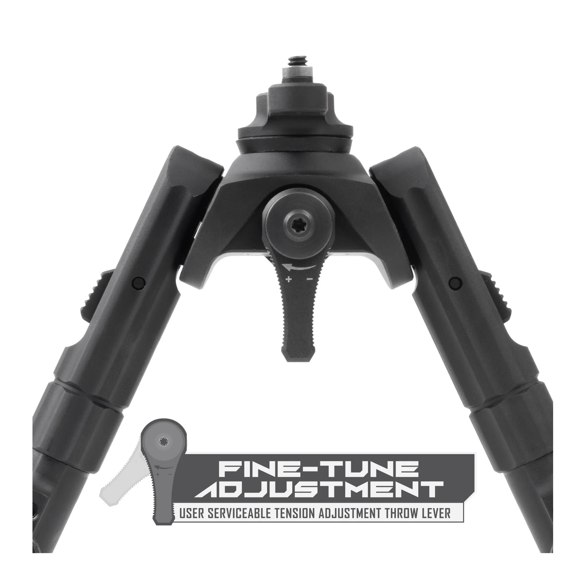 UTG Recon 360 TL M LOK Matte Black Bipod with 5.8 to 7.1 Inch Center Height - Image 5