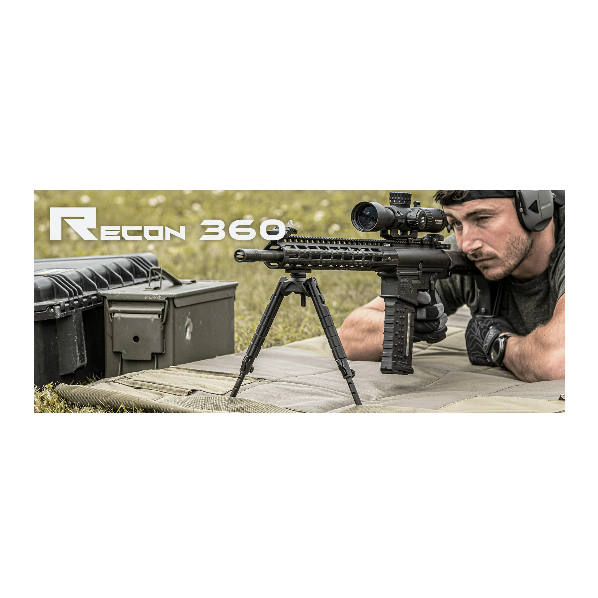 UTG Recon 360 TL M LOK Matte Black Bipod with 5.8 to 7.1 Inch Center Height - Image 7