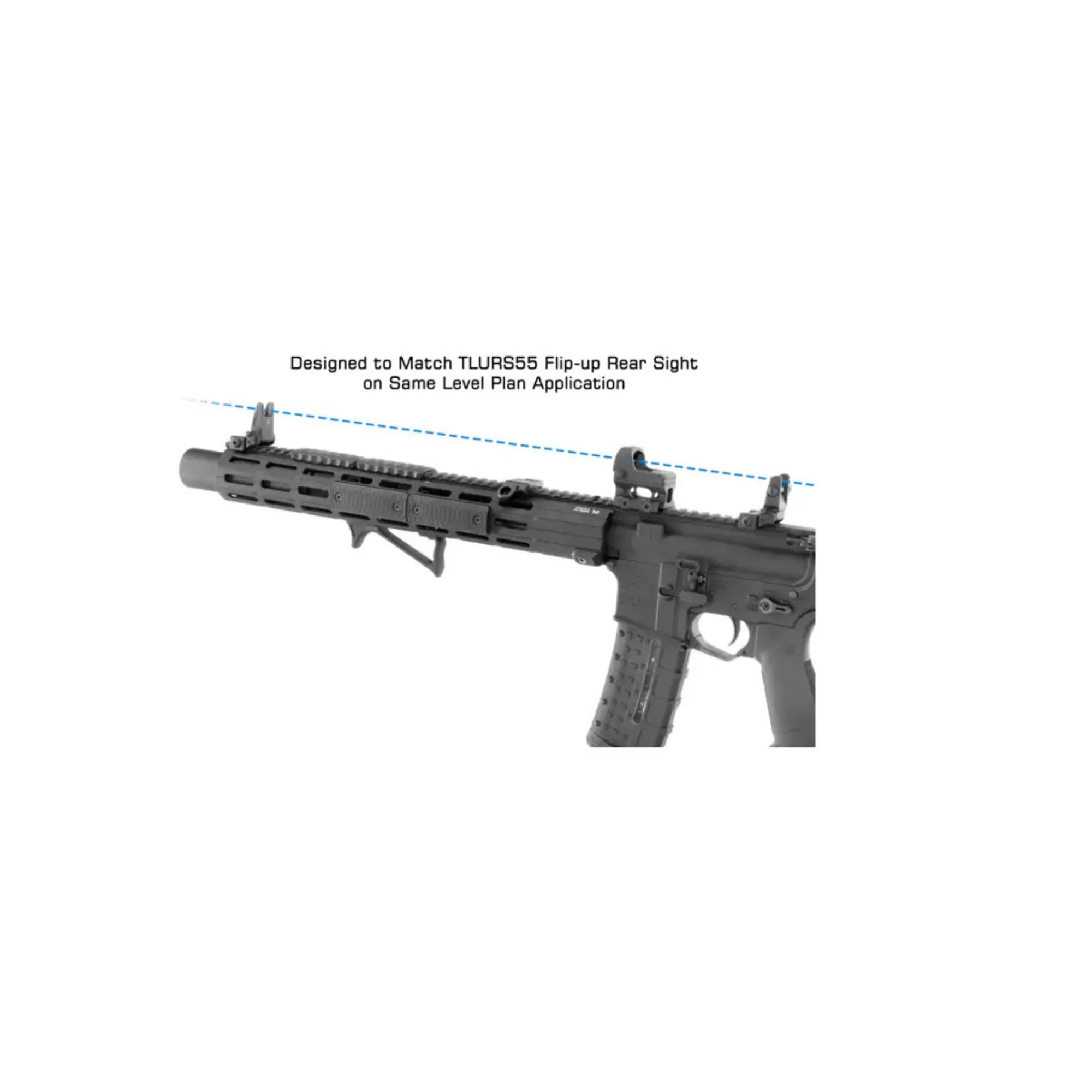 UTG PRO Flip-up Front Sight Elevation Adjustable A2 FSP Picatinny (Black) - Image 5