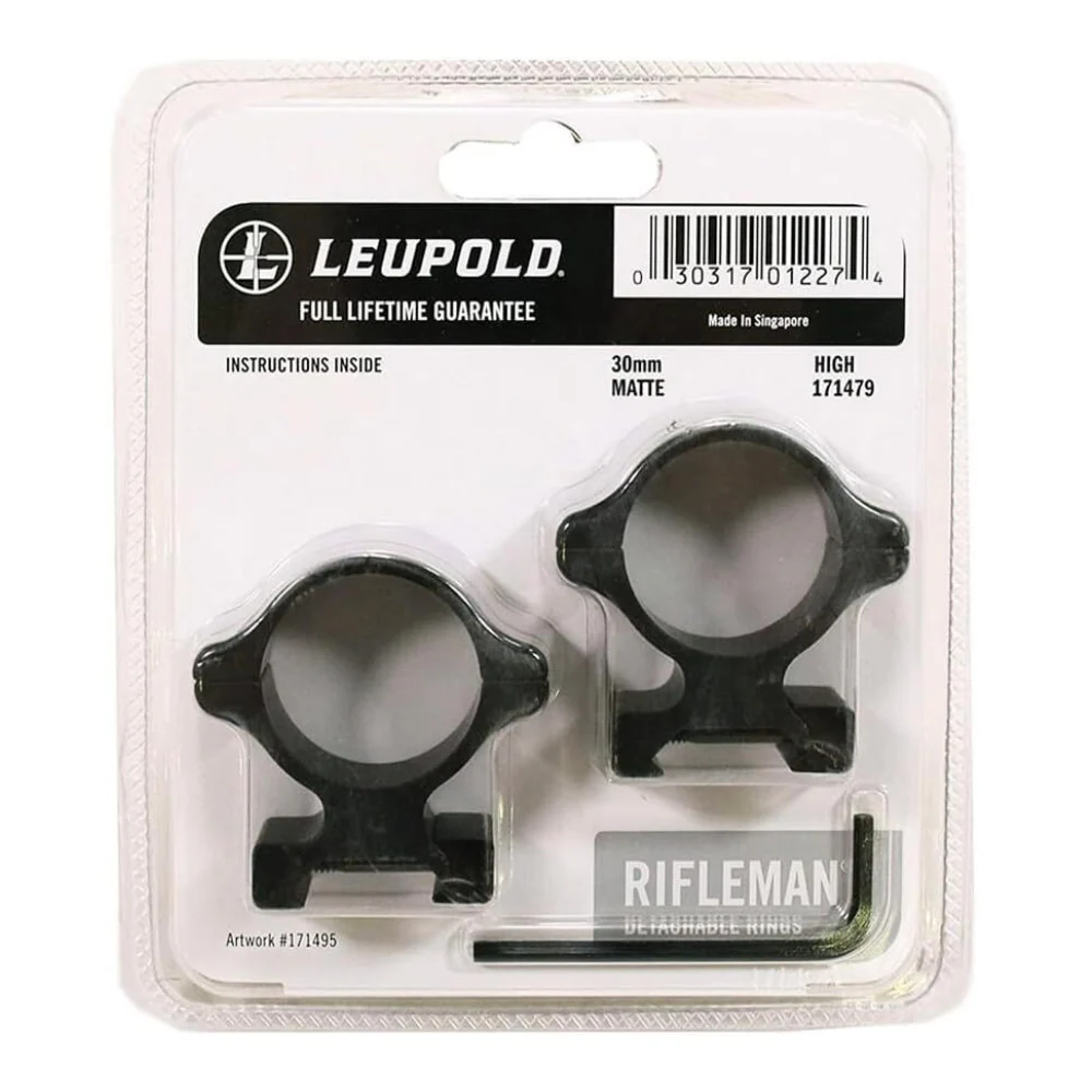 Leupold Rifleman 30mm Detachable Scope Rings (High, Matte Black) - Image 3