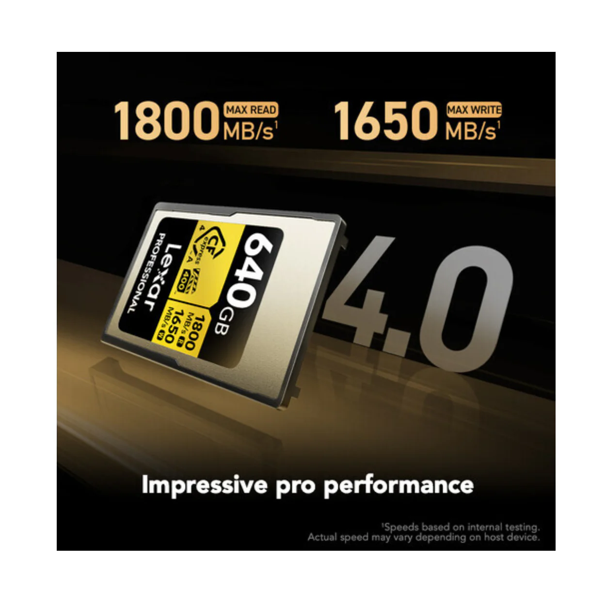 Lexar 640GB Professional GOLD CFexpress 4.0 Type A Memory Card - Image 6
