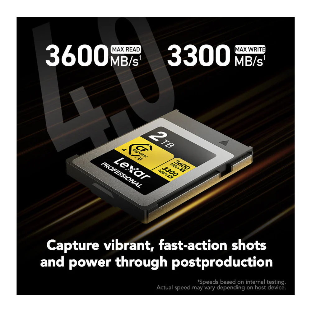 Lexar 2TB Professional GOLD CFexpress 4.0 Type B Memory Card - Image 2