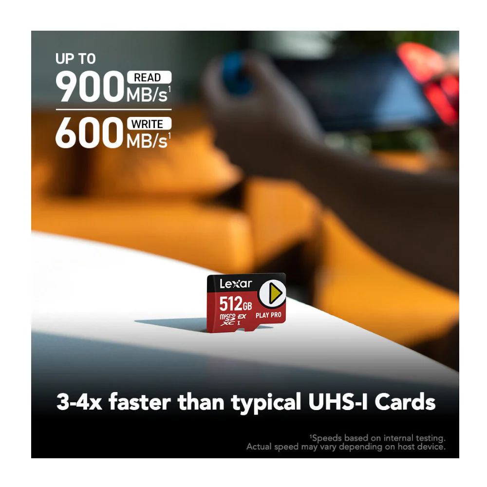 Lexar 512GB PLAY PRO microSDXC Express Memory Card - Image 2