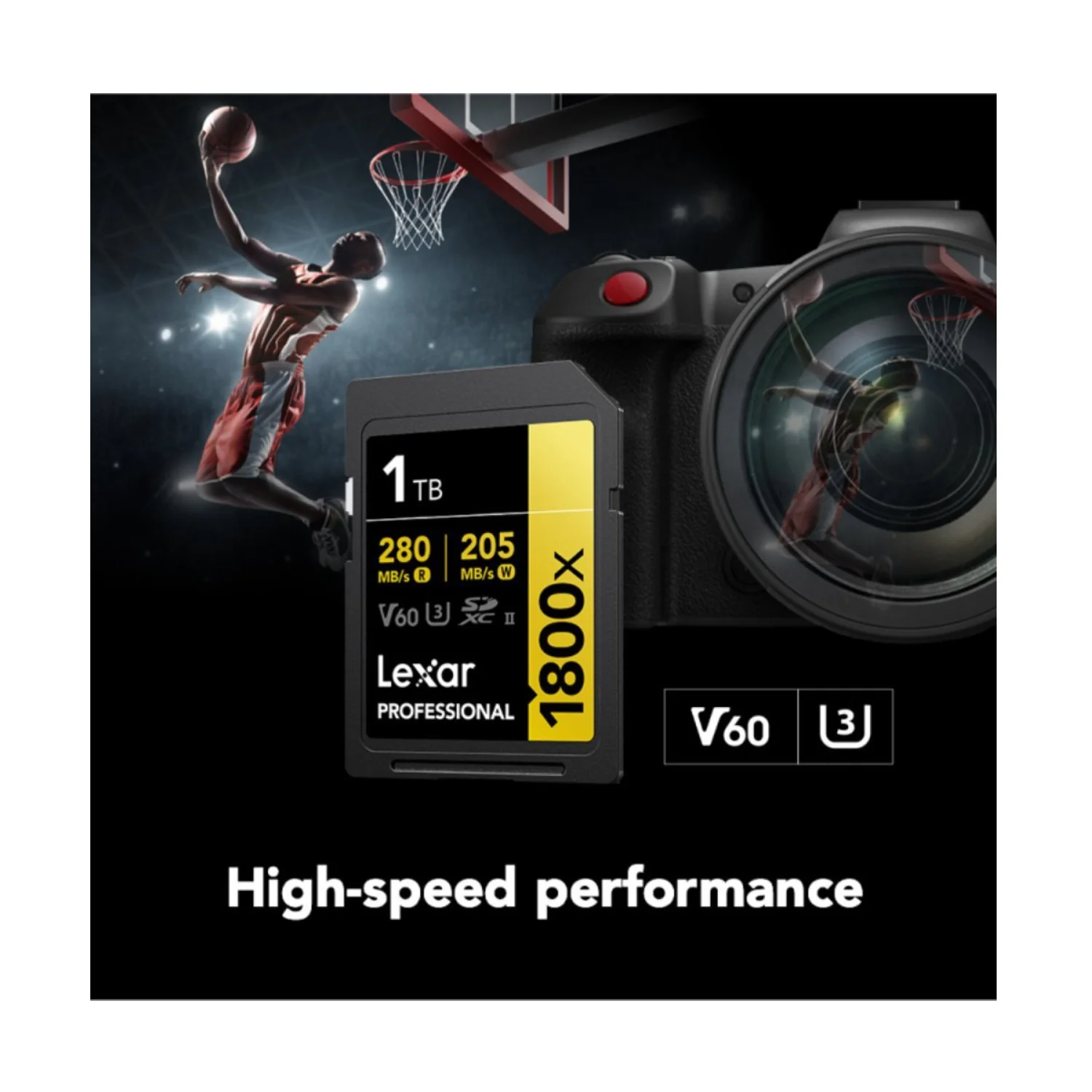 Lexar 1TB Professional 1800x UHS-II SDXC Memory Card (GOLD Series) - Image 2
