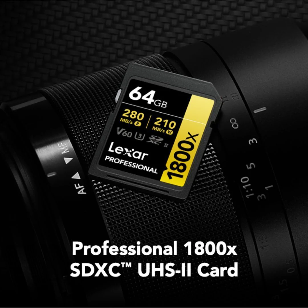 Lexar Professional 1800x SDXC UHS-II Gold Series Memory Card with 4K Video Transfer (64GB) - Image 5