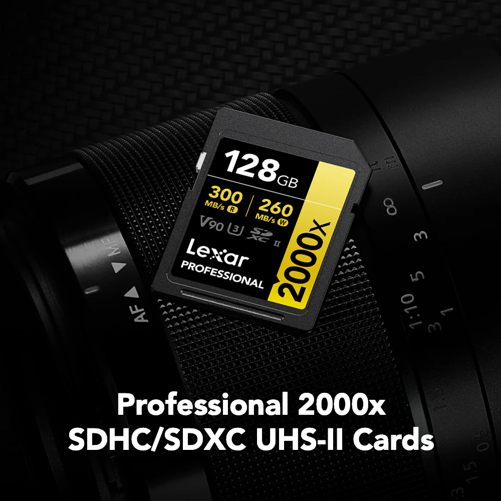 Lexar Professional 128GB 2000x UHS-II SDXC Memory Card - Image 2