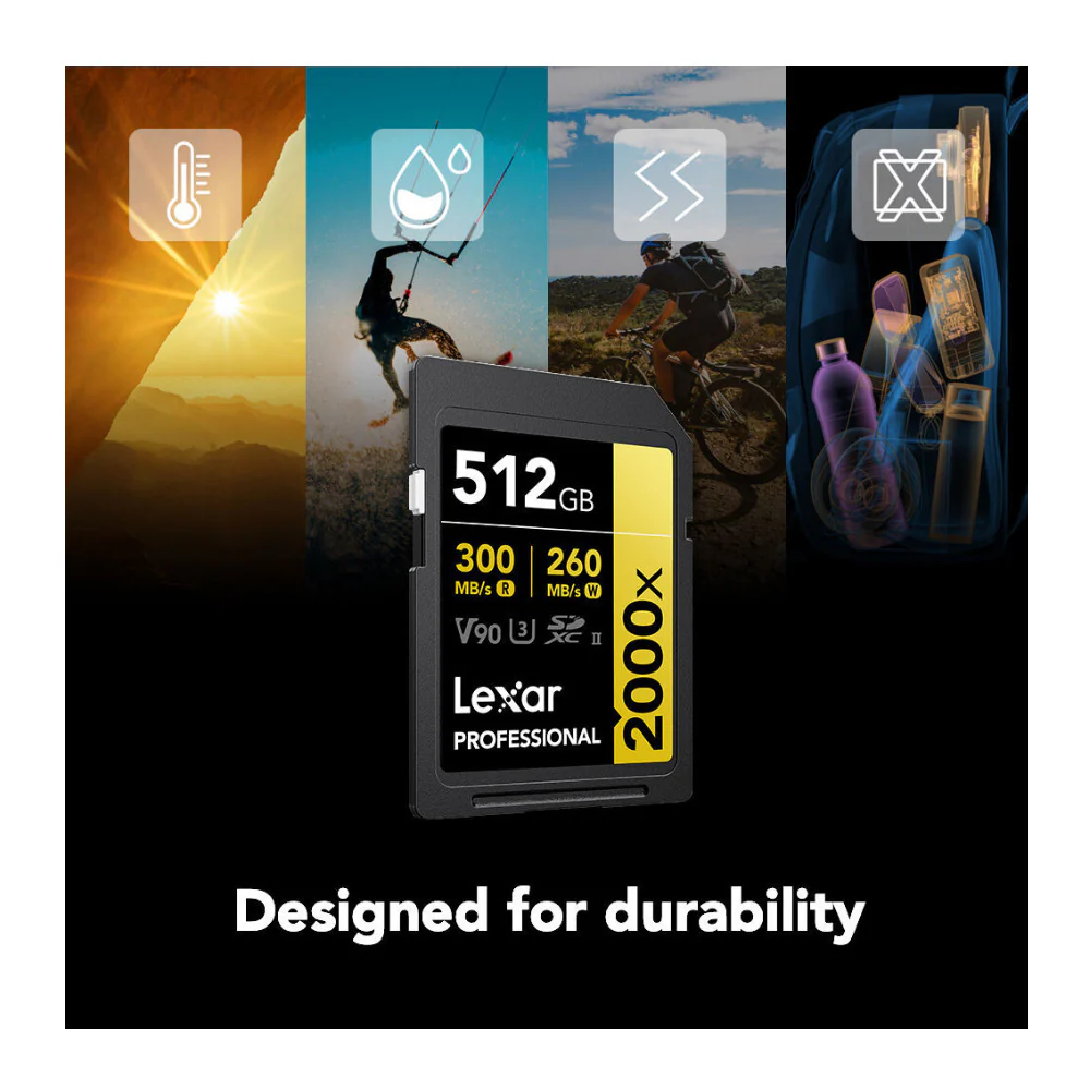 Lexar 512GB Professional 2000x UHS-II SDXC Memory Card - Image 5
