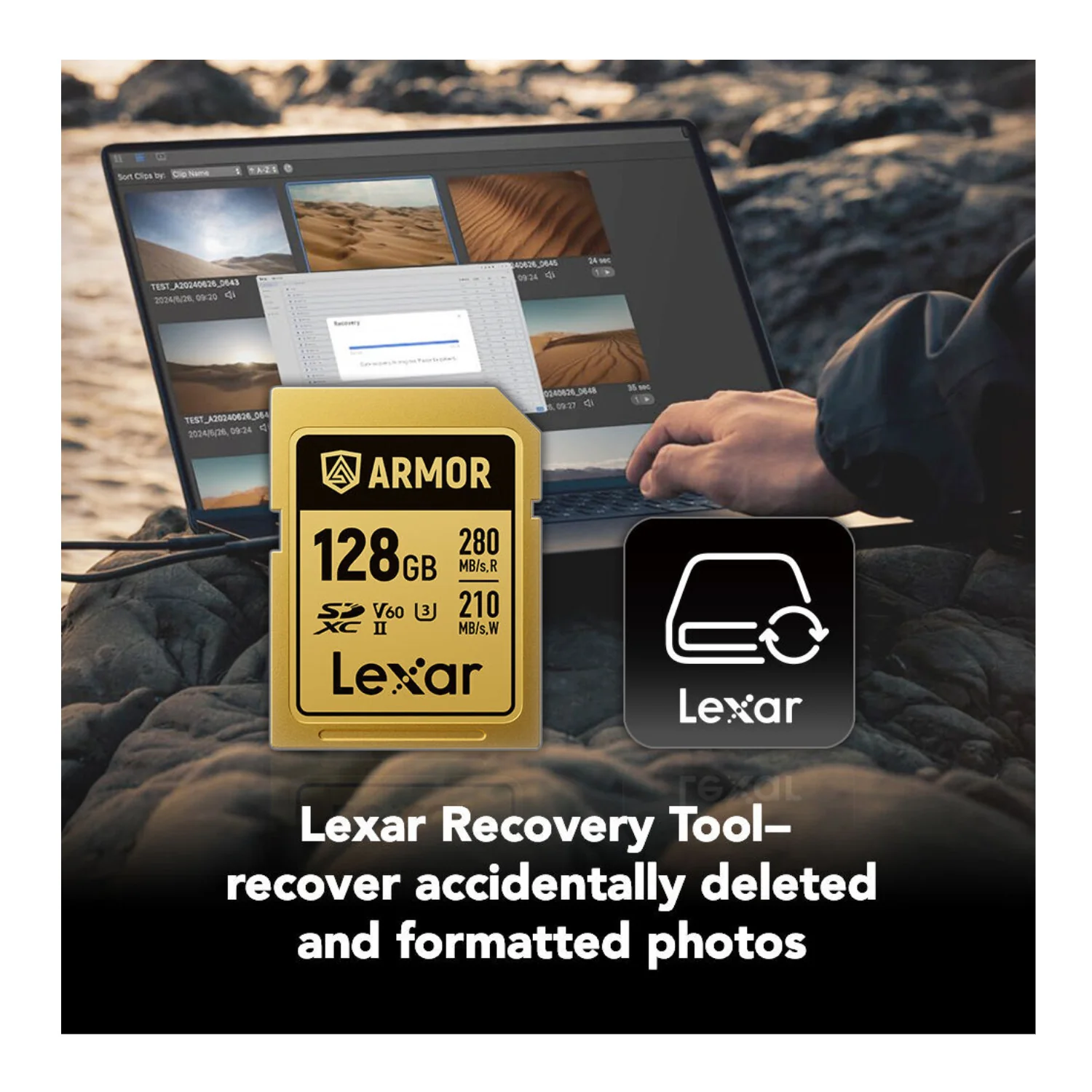 Lexar Professional ARMOR GOLD 128GB UHS-II V60 SDXC Memory Card - Image 8