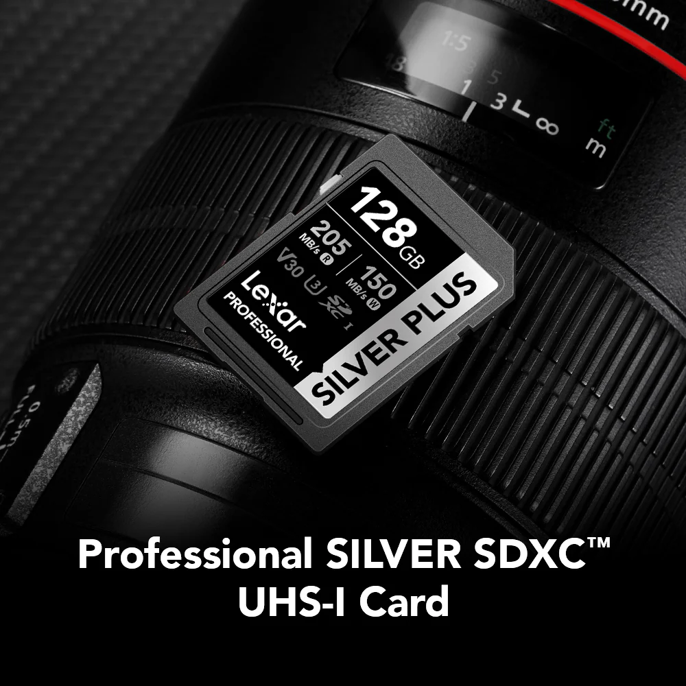 Lexar 128GB Professional SILVER PLUS UHS-I SDXC Memory Card - Image 2