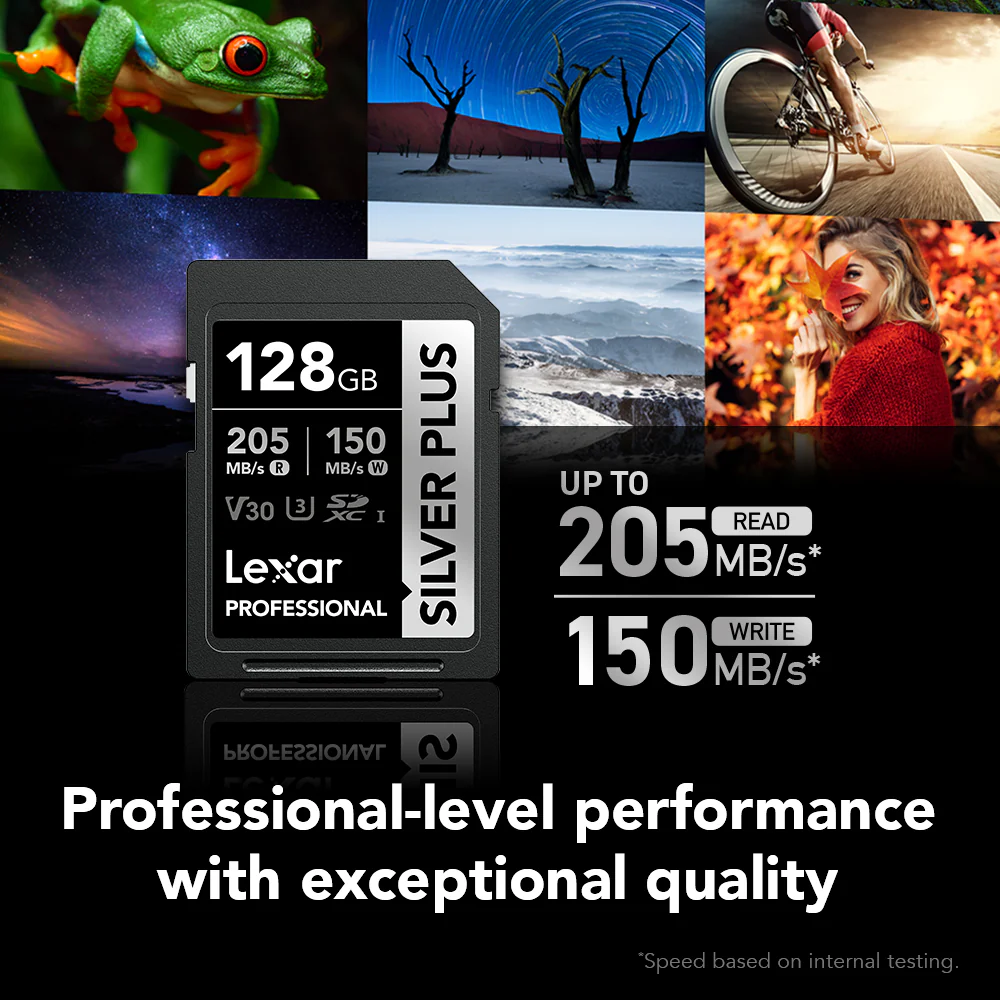 Lexar 128GB Professional SILVER PLUS UHS-I SDXC Memory Card - Image 3