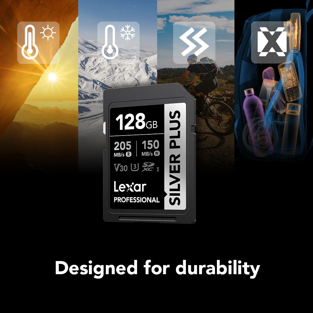 Lexar 128GB Professional SILVER PLUS UHS-I SDXC Memory Card - Image 6