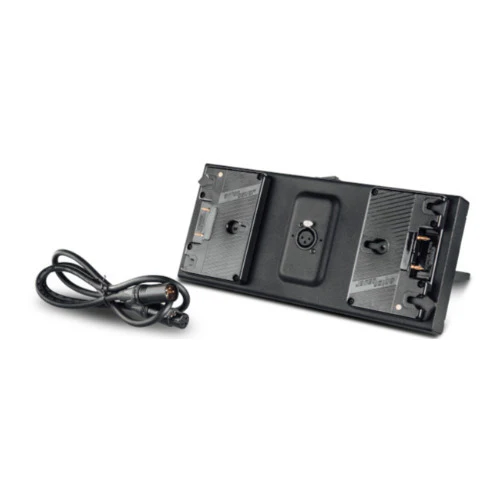 Litepanels Dual Gold Mount Battery Bracket with XLR Cable for Gemini 2x1