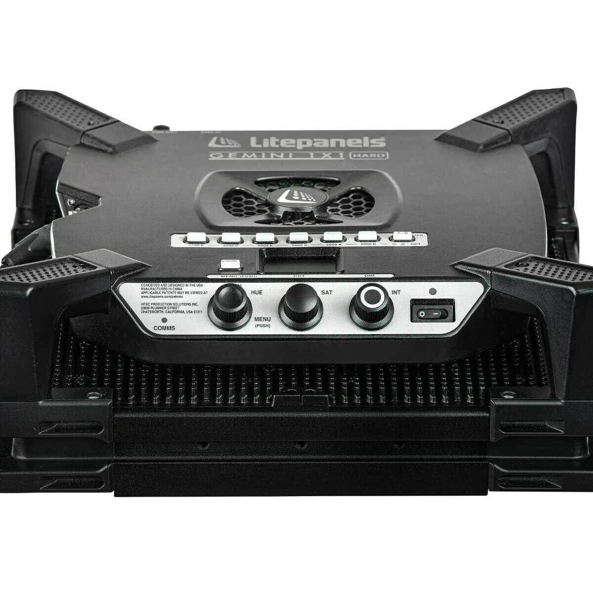 Litepanels Gemini 1 x 1 RGBWW LED Hard Panel (Standard Yoke, US Power Cord) - Image 12