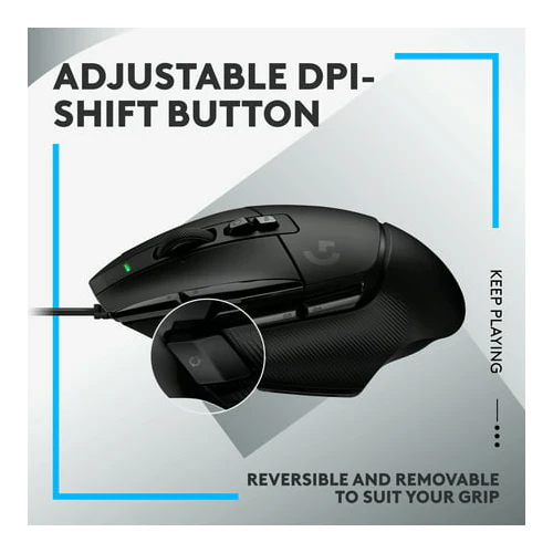 Logitech G502 X Corded Gaming Mouse (Black) - Image 5