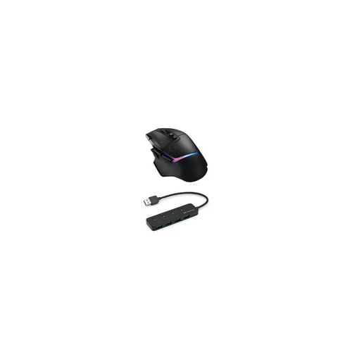 Logitech G502 X Plus Wireless Gaming Mouse (Black) with 4-Port USB 3.0 Hub - Image 3