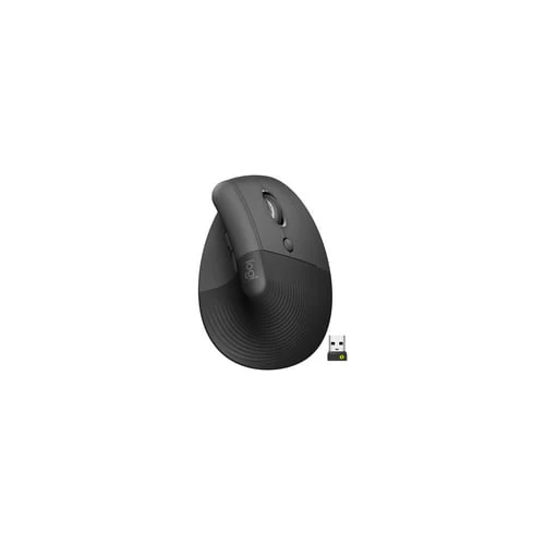 Logitech - Lift Vertical Wireless Ergonomic Mouse with 4 Buttons - Graphite - Image 3