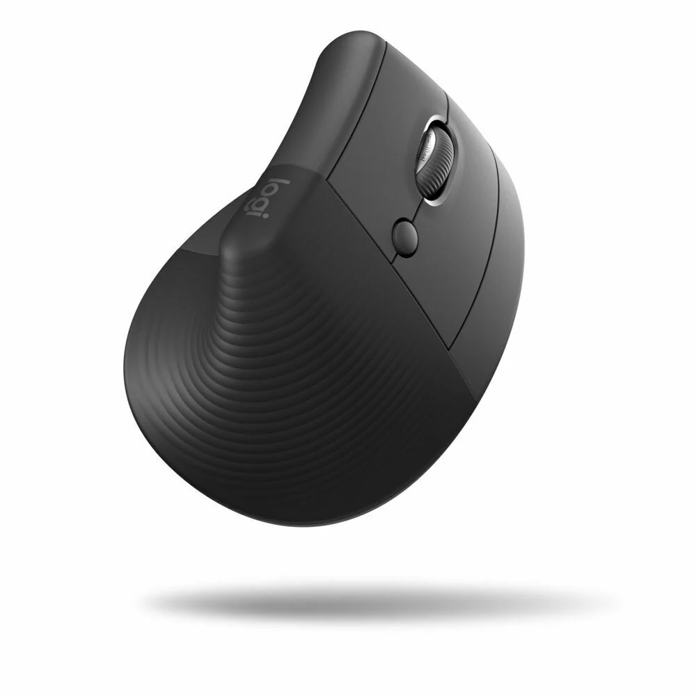 Logitech Lift Vertical Wireless Ergonomic Mouse (Graphite) and USB 3.0 Hub - Image 5