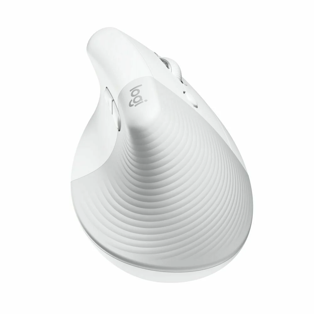 Logitech Lift Vertical Wireless Ergonomic Mouse (Pale Gray) and 4-Port USB 3.0 - Image 4