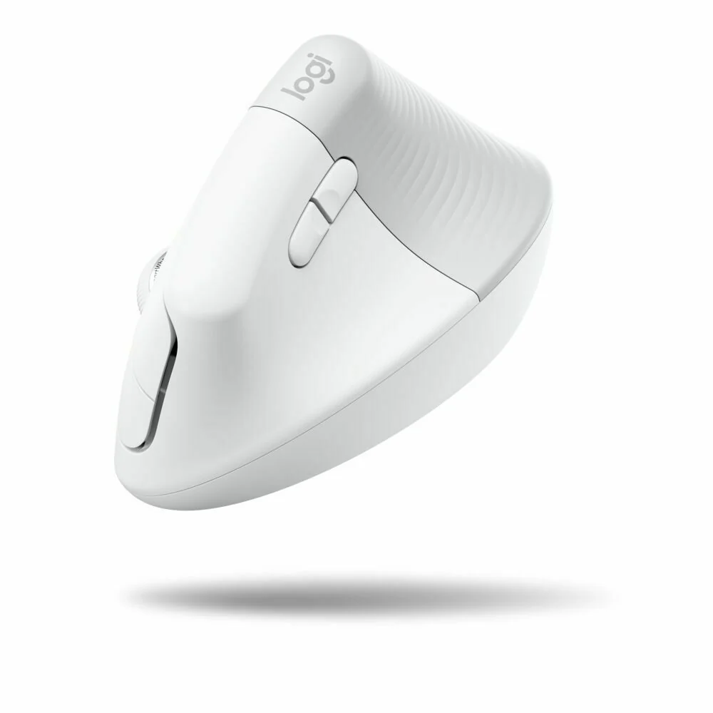 Logitech Lift Vertical Wireless Ergonomic Mouse (Pale Gray) and 4-Port USB 3.0 - Image 7