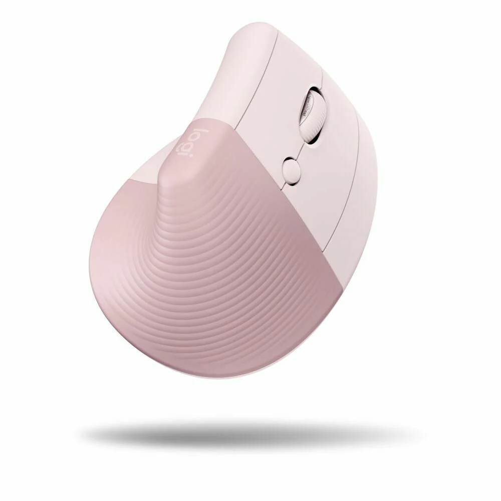 Logitech Lift Vertical Wireless Ergonomic Mouse (Rose) and USB 3.0 Hub - Image 5