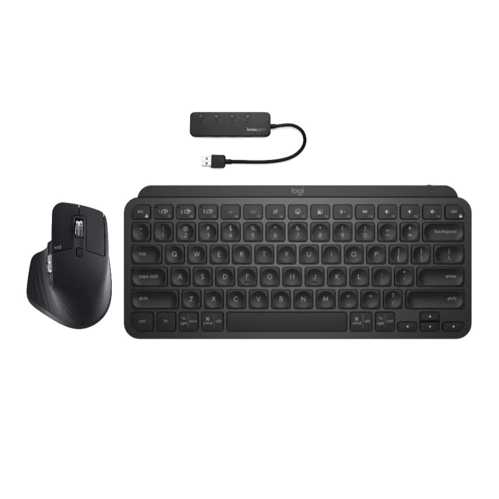 Logitech MX Keys Mini for Mac Wireless Keyboard (Black) with Mouse Logitech MX Master 3S Bundle