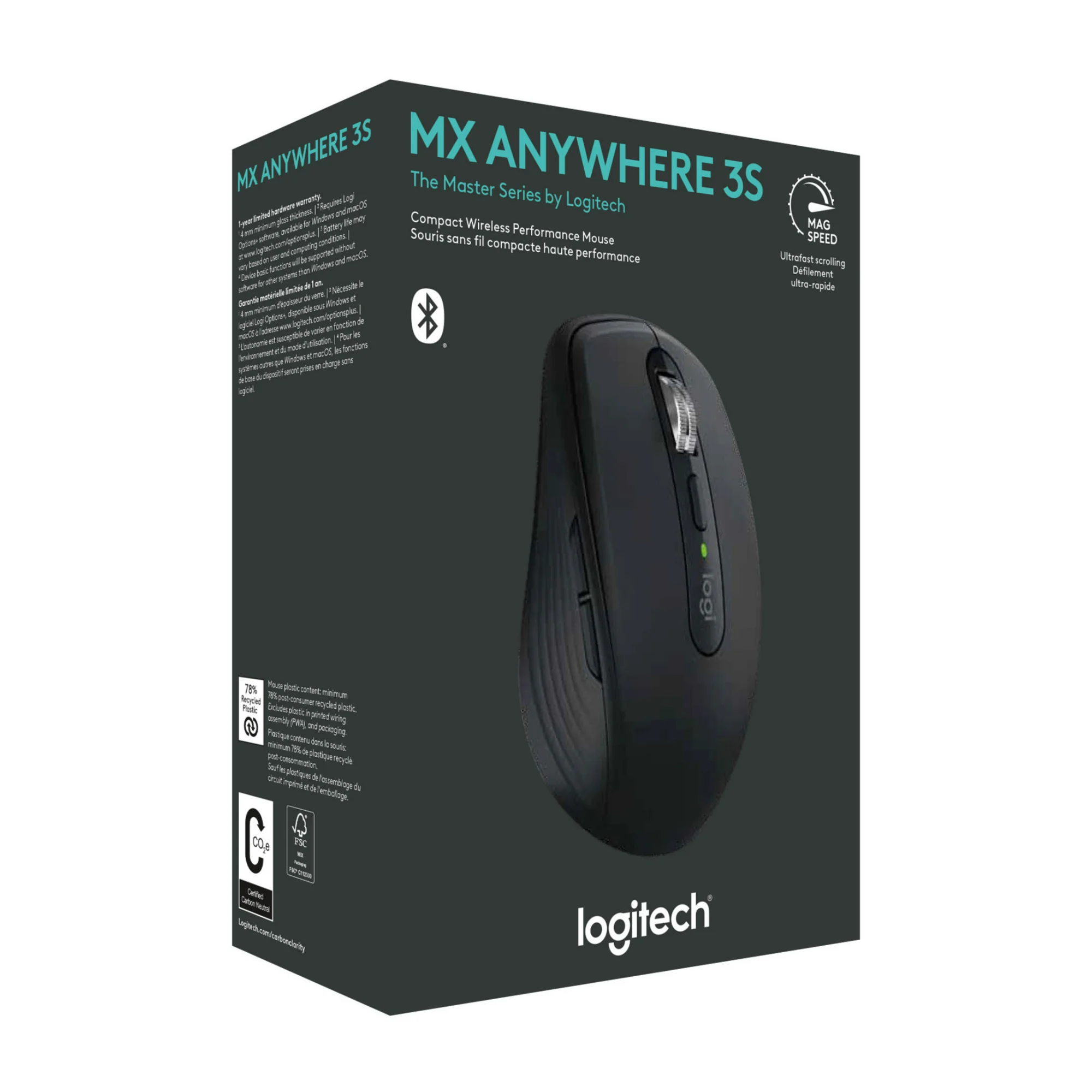 Logitech MX Anywhere 3S Compact Bluetooth Performance Mouse (Black) - Image 7
