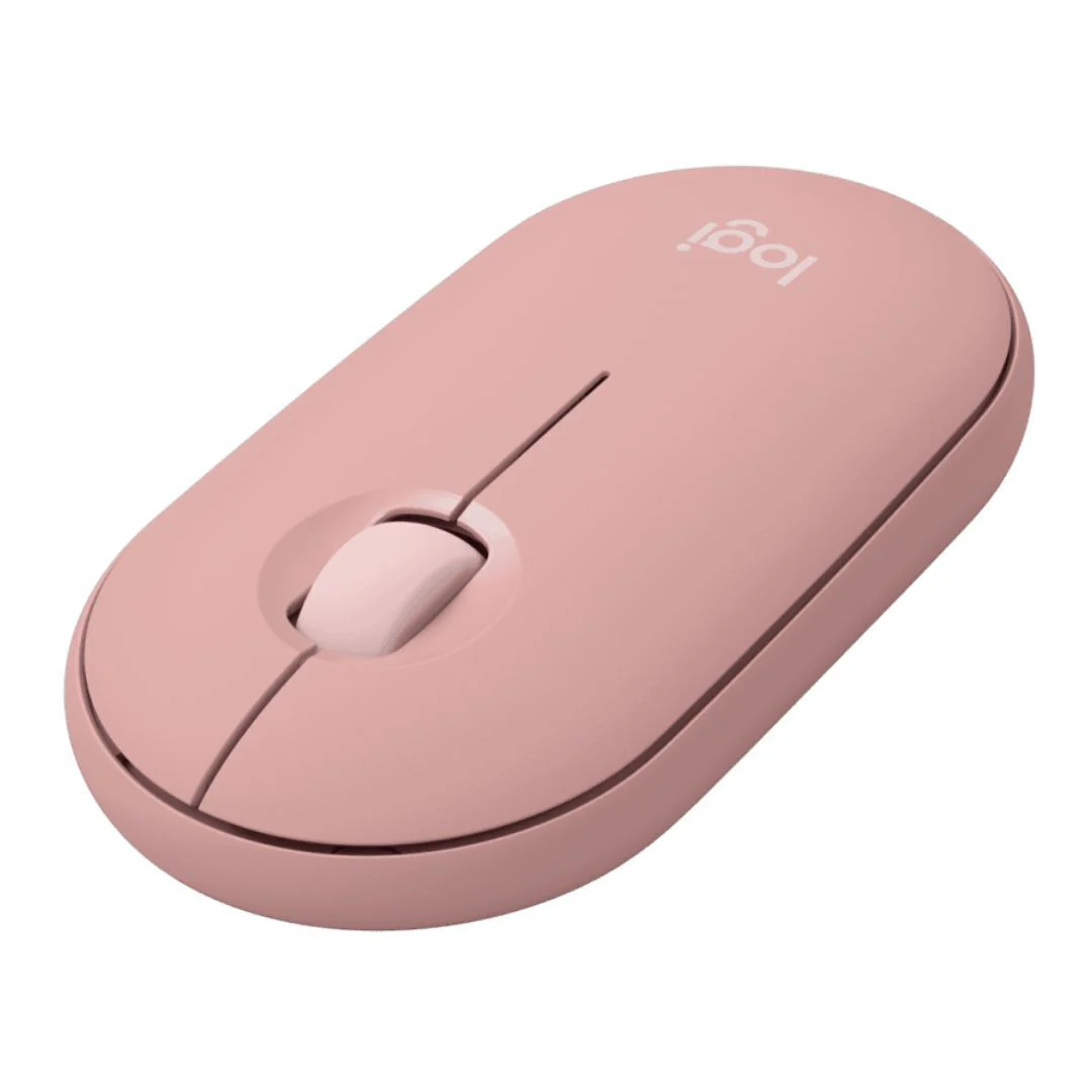 Logitech Pebble Slim Bluetooth Wireless Mouse 2 M350S with Customizable Button (Tonal Rose)