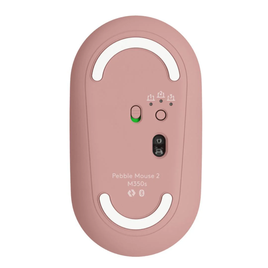 Logitech Pebble Slim Bluetooth Wireless Mouse 2 M350S with Customizable Button (Tonal Rose) - Image 5