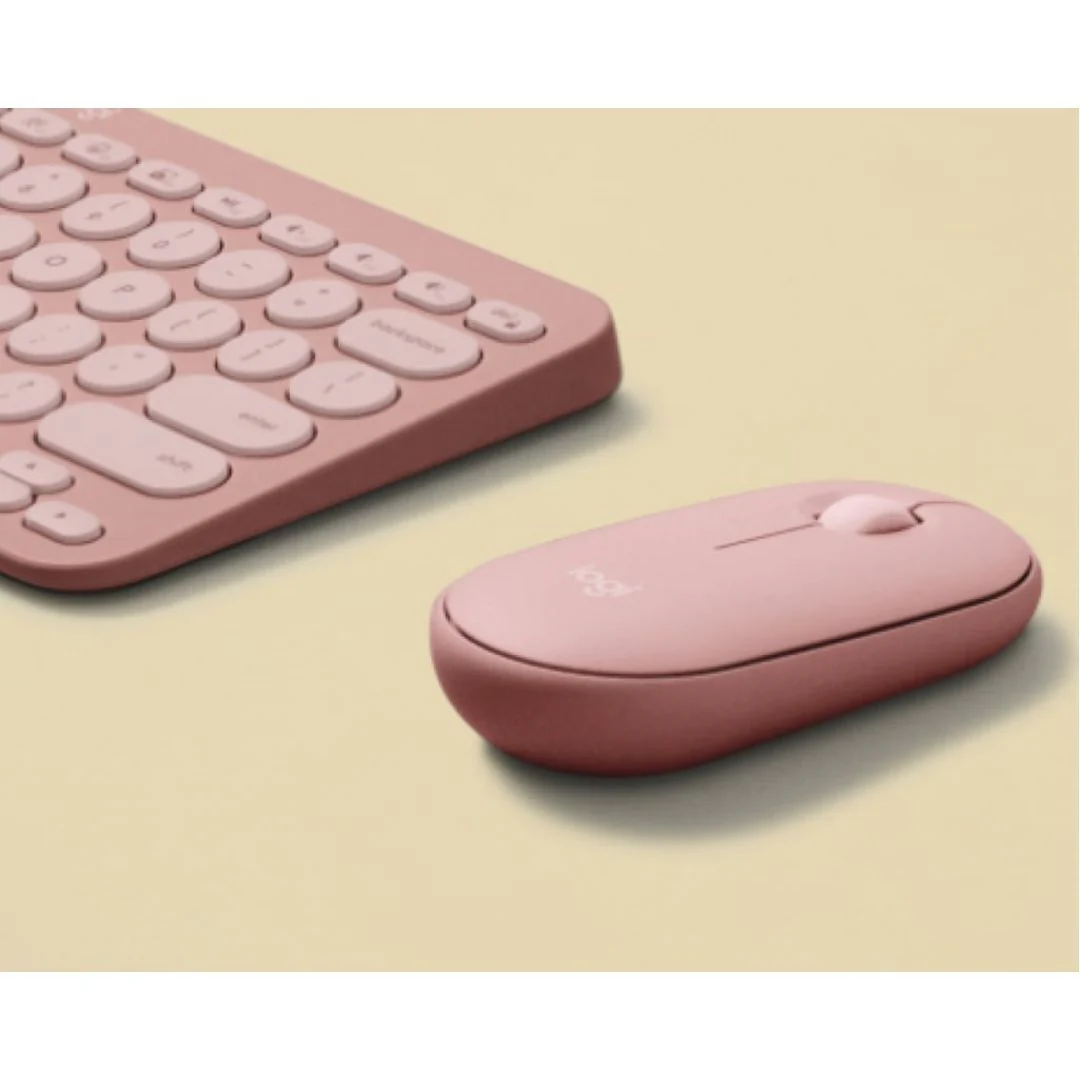 Logitech Pebble Slim Bluetooth Wireless Mouse 2 M350S with Customizable Button (Tonal Rose) - Image 6